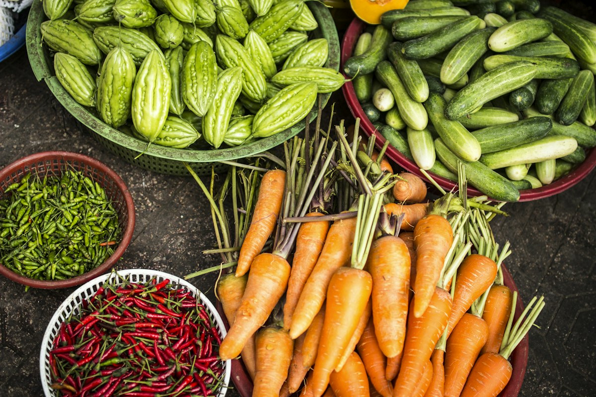Cultivos de vegetales en una granja integrada